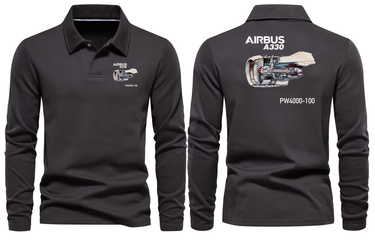AIRBUS A330 PW 4000-100 LONG SLEEVE POLO